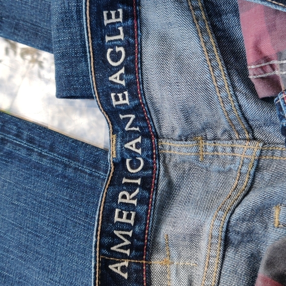 American eagle Men's jeans Bootcut size 28/30 color blue 100% cotton - Picture 10 of 10